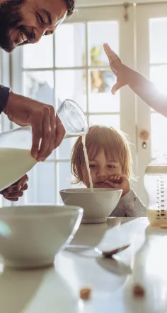 Petit déjeuner en famille